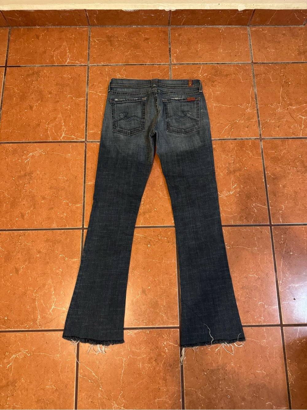 7 For All Mankind Women’s Dark Indigo Bootcut Jeans - Picture 1 of 11